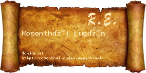 Rosenthál Eugén névjegykártya